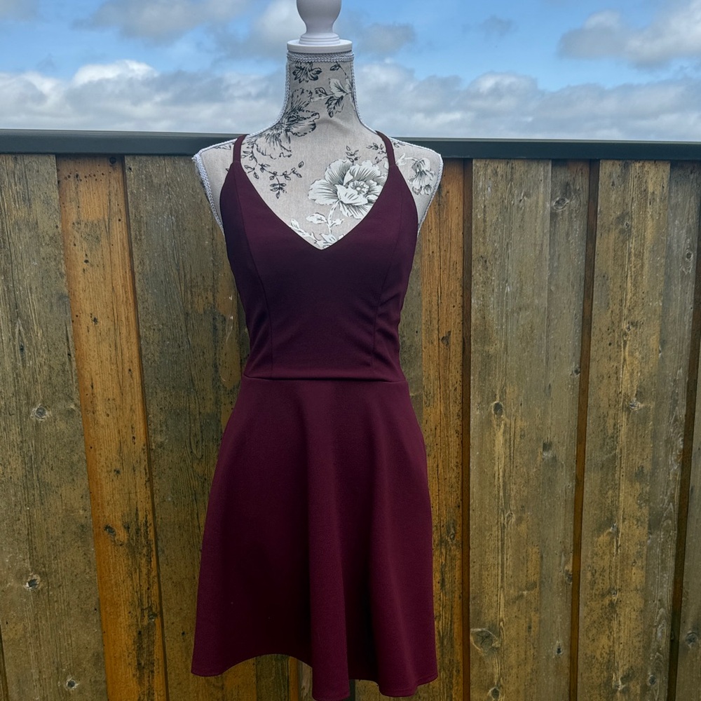 Speechless Burgundy Mini Dress